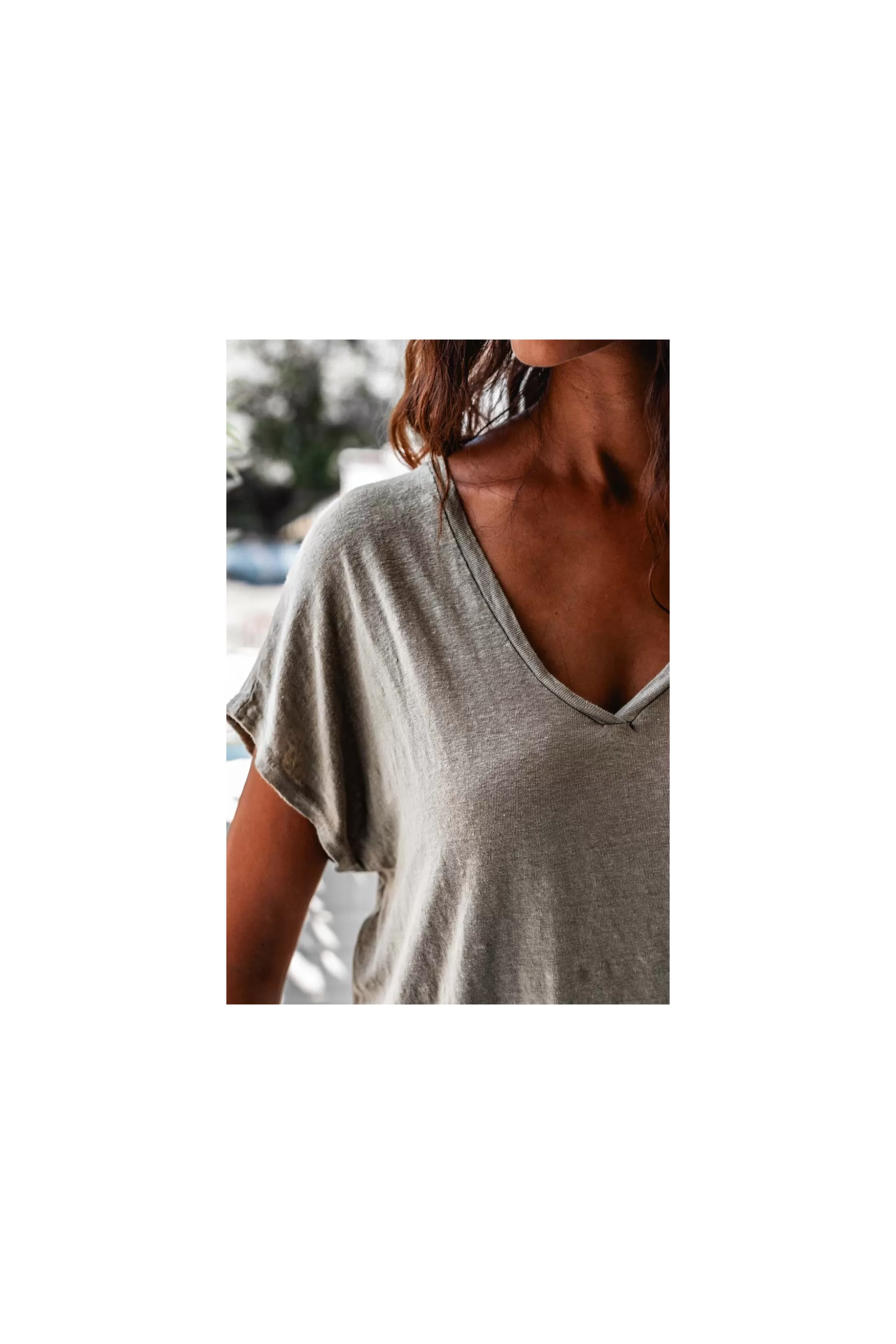 Banditas Bolza - Magliette in Lino Kaki Casual con Stampa Streetwear, T-Shirt Unisex per Look Urbani Estate 2024