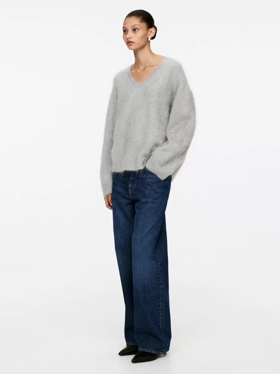 Maglione ARKET in Mohair e Lana - Trama a Coste con Design Morbido e Avvolgente - Cardigan a Maglia Invernale con Composizione Premium - Ideale per Stagioni Fredde