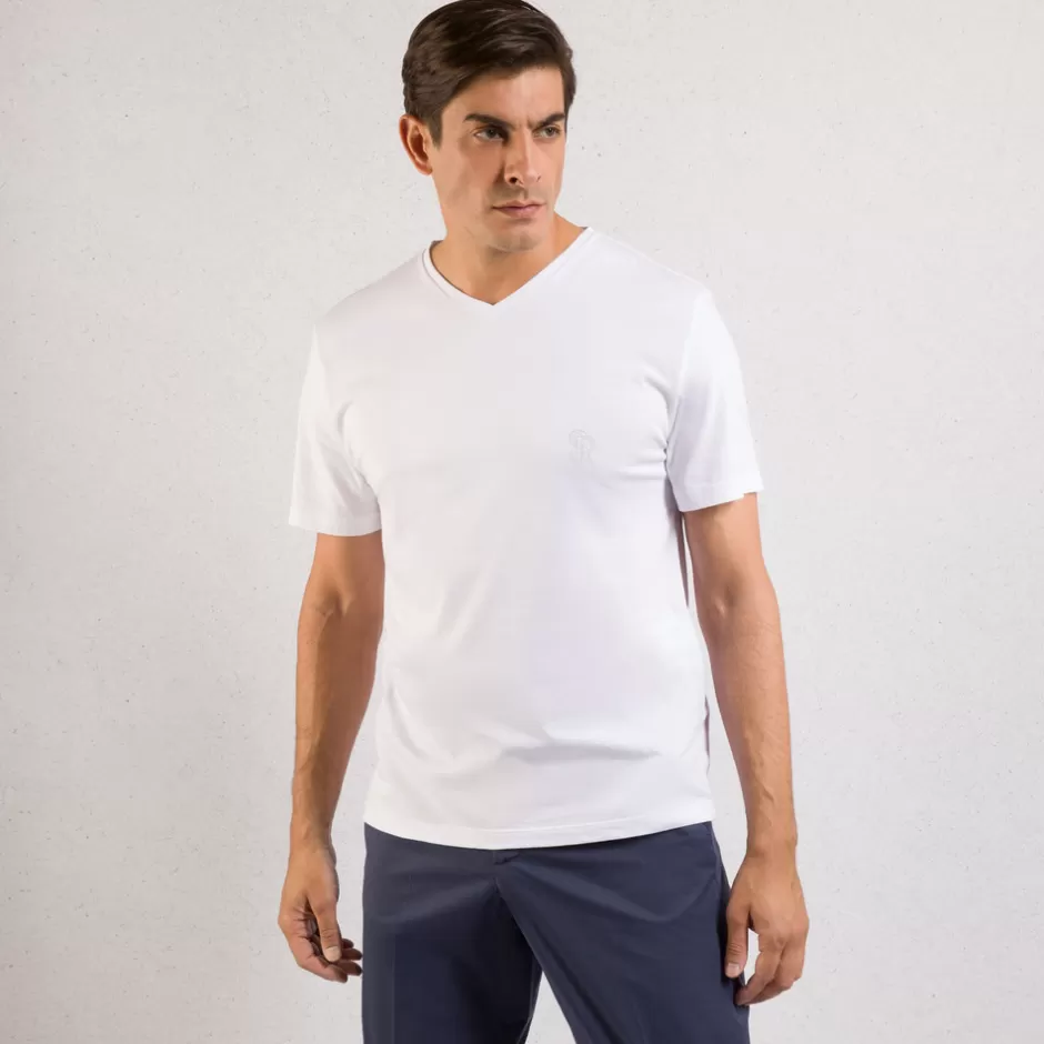 Maglietta con Scollo a V Elegante - Stile Stefano Ricci a Prezzo Accessibile
