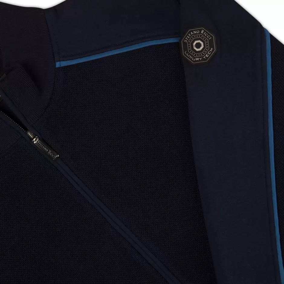 Felpa Sportiva Con Zip Premium - Modello Jogging Relax Stefano Ricci in Promo Autunno/Inverno