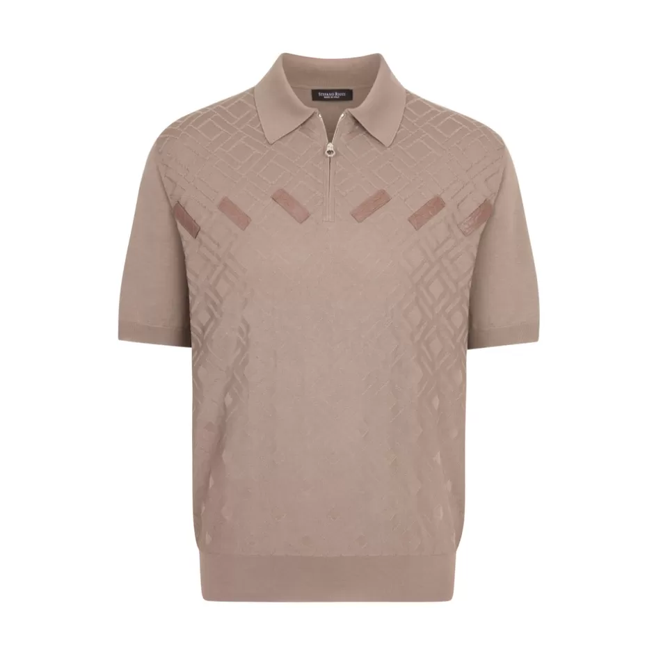 Maglia Polo Elegante Con Zip - Novità Uomo Di Stefano Ricci
