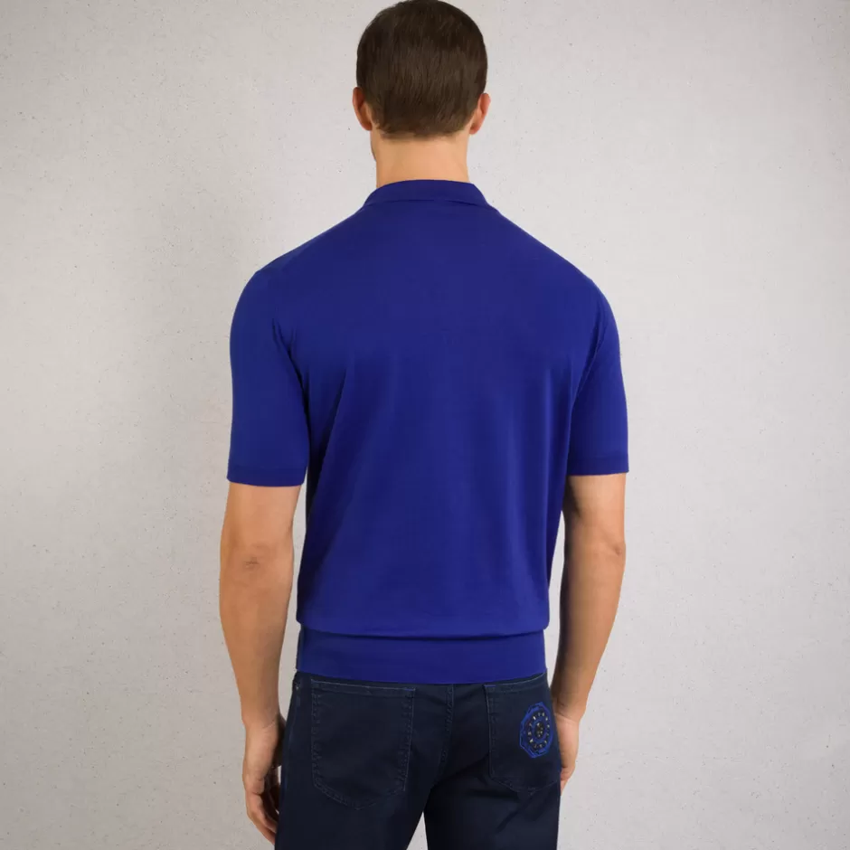 Stefano Ricci - Maglia Polo con Zip Frontale in Cotone Premium per Stile Casual Elegante - Abbigliamento Uomo Moda 2024