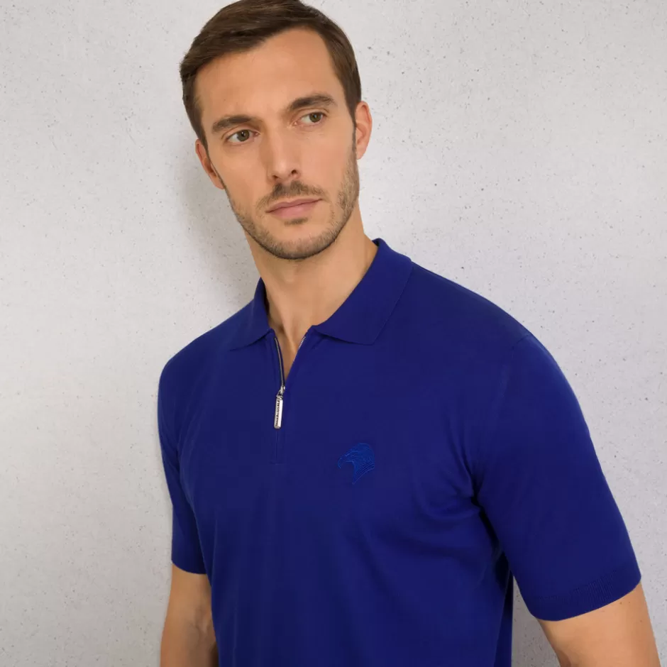 Stefano Ricci - Maglia Polo con Zip Frontale in Cotone Premium per Stile Casual Elegante - Abbigliamento Uomo Moda 2024